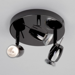 Frank 3 Light Ceiling Spotlight Plate with Free LED's - Black Nickel - thumbnail 2