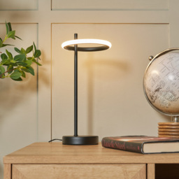 Geo LED Ring Table Lamp - Black - thumbnail 7
