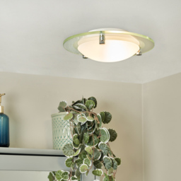 Small Flush Bathroom Ceiling Light - Frosted - thumbnail 6