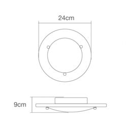 Small Flush Bathroom Ceiling Light - Frosted - thumbnail 2