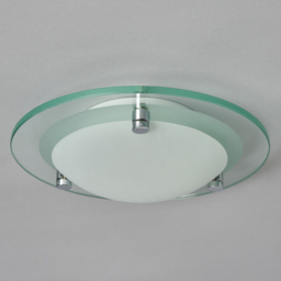 Small Flush Bathroom Ceiling Light - Frosted - thumbnail 4