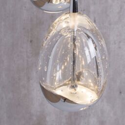 Visconte Bulla 5 Light LED Spiral Cluster Ceiling Pendant Light - Chrome - thumbnail 3