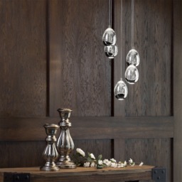 Visconte Bulla 5 Light LED Spiral Cluster Ceiling Pendant Light - Chrome - thumbnail 5
