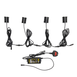 4 Pack of Sitka Outdoor 3 Watt Garden Deck Light Kit - Chrome - thumbnail 2