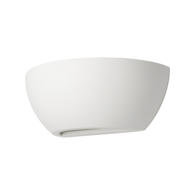 Lui Paintable Plaster Wall Light - White - image 1