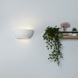 Lui Paintable Plaster Wall Light - White - thumbnail 6
