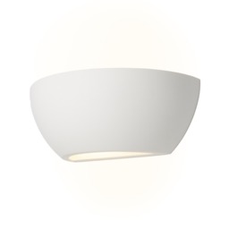Lui Paintable Plaster Wall Light - White - thumbnail 7