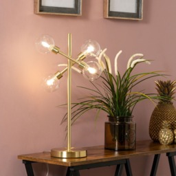 Supa 4 Light Stick Table Lamp - Satin Brass - thumbnail 8