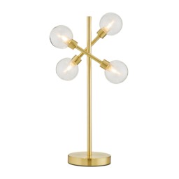 Supa 4 Light Stick Table Lamp - Satin Brass - thumbnail 1