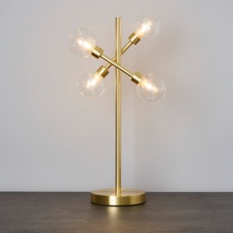 Supa 4 Light Stick Table Lamp - Satin Brass - thumbnail 2