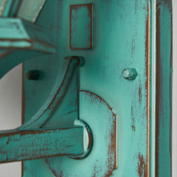 Deonte Large Seeded Glass Outdoor Lantern Wall Light - Verdigris - thumbnail 6