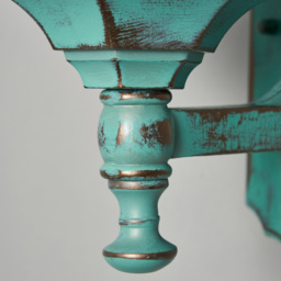Deonte Large Seeded Glass Outdoor Lantern Wall Light - Verdigris - thumbnail 5