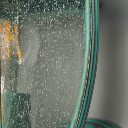 Deonte Large Seeded Glass Outdoor Lantern Wall Light - Verdigris - thumbnail 4