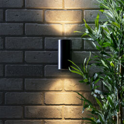 Pack of 2 Wye 2 Light Up and Down Outdoor Wall Lights - Black - thumbnail 6