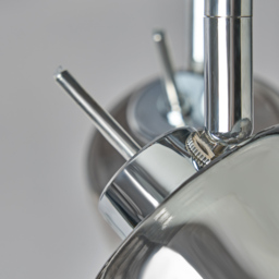 Peggi 3 Light Ceiling Spotlight Plate with Smoke Shades - Chrome - thumbnail 4