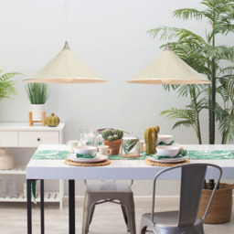 Bamboo Ceiling Pendant Light – Cream - thumbnail 8