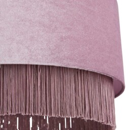 Tess Fringed Easy to Fit Lamp Shade - Lilac - thumbnail 6