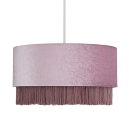 Tess Fringed Easy to Fit Lamp Shade - Lilac - thumbnail 5