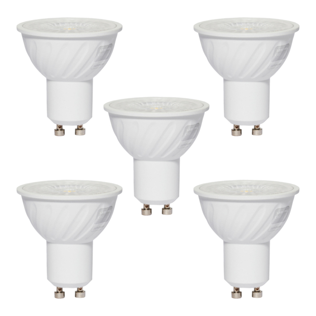 5 Pack of 6.5 Watt Dimmable LED GU10 4000K Light Bulb - Cool White - image 1