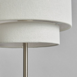 Jayne Table Lamp with White Shade - Chrome - thumbnail 4