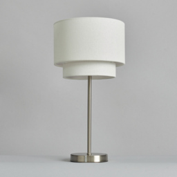 Jayne Table Lamp with White Shade - Chrome - thumbnail 3