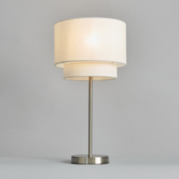 Jayne Table Lamp with White Shade - Chrome - thumbnail 2