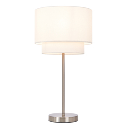 Jayne Table Lamp with White Shade - Chrome - thumbnail 1