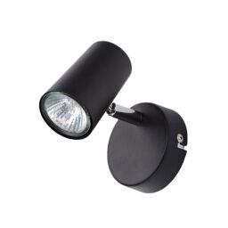 2 Pack of Chobham Industrial Style Single Adjustable Spotlight Wall Light - Black - thumbnail 6