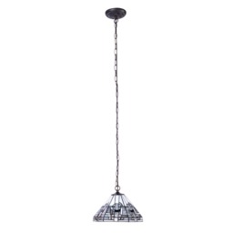 Tiffany by Tiff 2 Light 30cm Art Deco Ceiling Pendant - Antique Brass - thumbnail 7