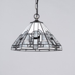 Tiffany by Tiff 2 Light 30cm Art Deco Ceiling Pendant - Antique Brass - thumbnail 4