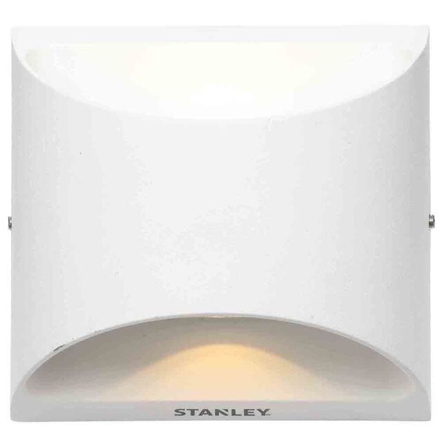 Stanley Ticino Outdoor Flush Aluminium Up Down LED Wall Light - White - image 1