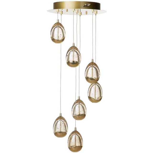Visconte Bulla 7 Light LED Spiral Cluster Ceiling Light - Gold - image 1