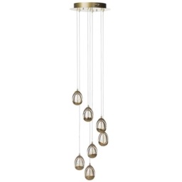 Visconte Bulla 7 Light LED Spiral Cluster Ceiling Light - Gold - thumbnail 2