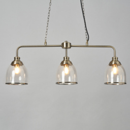 Ingrid 3 Light Ceiling Pendant Bar - Antique Brass - thumbnail 2