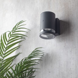 Helo Outdoor 1 Light Wall Light with Photocell - Anthracite - thumbnail 6