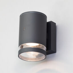 Helo Outdoor 1 Light Wall Light with Photocell - Anthracite - thumbnail 2