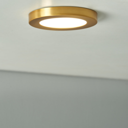 Darly 6 Watt LED Flush Ceiling or Wall Light - Satin Brass - thumbnail 6