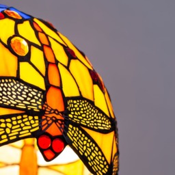 Tiffany by Tiff 1 Light 30cm Dragonfly Table Lamp - Antique Brass - thumbnail 5