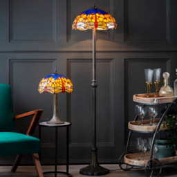 Tiffany by Tiff 1 Light 30cm Dragonfly Table Lamp - Antique Brass - thumbnail 6