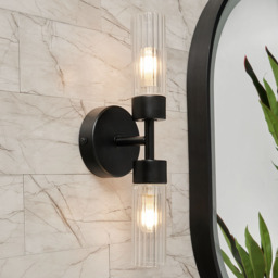 Mavis 2 Arm Bathroom Wall Light - Black - thumbnail 5