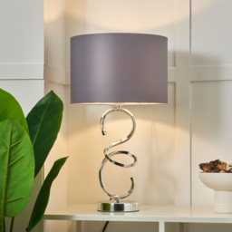 Cali Sculpted Base Touch Table Lamp - Chrome - thumbnail 6