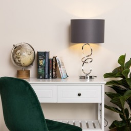 Cali Sculpted Base Touch Table Lamp - Chrome - thumbnail 7
