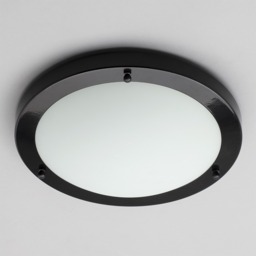 Mari Flush 18 Watt Large LED Flush Bathroom Ceiling Light - Satin Black - thumbnail 3
