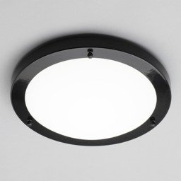 Mari Flush 18 Watt Large LED Flush Bathroom Ceiling Light - Satin Black - thumbnail 2