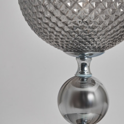 Janie Table Lamp with Smoke Shade - Chrome - thumbnail 4