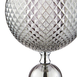 Janie Table Lamp with Smoke Shade - Chrome - thumbnail 6