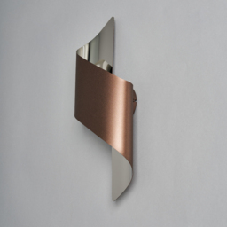 Visconte Troyes Large Wavy LED Wall Light - Brown and Chrome - thumbnail 3