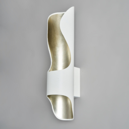 Visconte Silas LED Wall Light - White with Silver Leaf - thumbnail 3