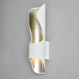 Visconte Silas LED Wall Light - White with Silver Leaf - thumbnail 2