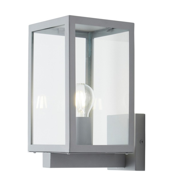 Cetus Glass Panel Outdoor Wall Light - Silver - image 1